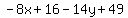 -8x%2B16-14y%2B49