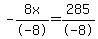 -8x%2F-8=285%2F-8