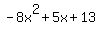 -8x%5E2%2B5x%2B13