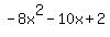 -8x%5E2-10x%2B2