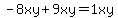 \"-8xy%2B9xy=1xy\"