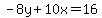 -8y%2B10x=16