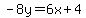 -8y=%2B6x%2B4