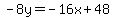 -8y=-16x%2B48