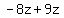 -8z%2B9z