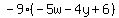 -9%28-5w-4y%2B6%29