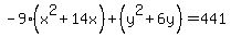 -9%28x%5E2%2B14x%29%2B%28y%5E2%2B6y%29=441+