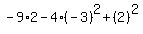 -9%2A2-4%2A%28-3%29%5E2%2B%282%29%5E2