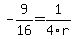 -9%2F16=1%2F4r