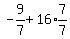 -9%2F7%2B16%2Aexpr%287%2F7%29