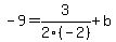 -9=3%2F2%28-2%29%2Bb
