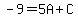 -9=5A%2BC