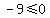 -9+%3C=+0+