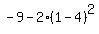 -9+-2%281-4%29%5E2