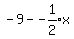 -9-expr%28-1%2F2%29x