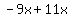 -9x%2B11x