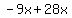 -9x%2B28x