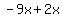 -9x%2B2x