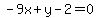 -9x%2By-2=0