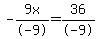 -9x%2F-9=36%2F-9