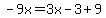 -9x=3x-3%2B9