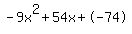 -9x%5E2%2B54x%2B-74