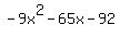 -9x%5E2-65x-92