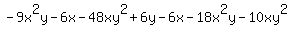 -9x%5E2y-6x-48xy%5E2%2B6y-6x-18x%5E2y-10xy%5E2