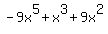 -9x%5E5%2Bx%5E3%2B9x%5E2