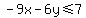 -9x-6y%3C=7