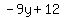 -9y%2B12