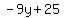 -9y%2B25