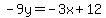 -9y=-3x%2B12