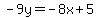 -9y=-8x%2B5