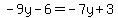 -9y-6=-7y%2B3