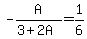 -A%2F%283%2B2A%29+=+1%2F6