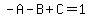 -A-B%2BC=1