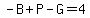 -B%2BP-G=4