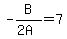 -B%2F%282A%29+=+7