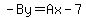 -By=Ax-7