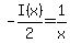 -I%28x%29%2F2=1%2Fx