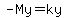 -My=ky