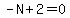 -N%2B2=0