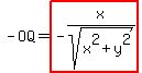 -OQ=highlight%28-x%2Fsqrt%28x%5E2%2By%5E2%29%29