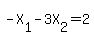 -X%5B1%5D-3X%5B2%5D=2