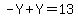 -Y%2BY=13