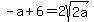 -a%2B6=2sqrt%282a%29