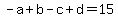 -a%2Bb-c%2Bd=15