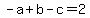 -a%2Bb-c=2
