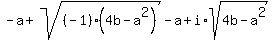 -a%2Bsqrt%28%28-1%29%284b-a%5E2%29%29-a%2Bi%2Asqrt%284b-a%5E2%29